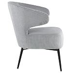 Современное мягкое кресло на металлических ножках Rakush Grey варинант исполнения - 5 | Loft Concept в Уфе