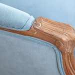 Кресло Ava Classical Armchair light blue velour варинант исполнения - 5 | Loft Concept в Уфе