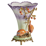 Ваза с цесарками из фарфора с бронзовыми элементами Garden of Eden варинант исполнения - 3 | Loft Concept в Уфе