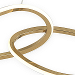 Люстра подвесная с 4-мя асимметричными кольцами золотого цвета Ring Horizontal варинант исполнения - 2 | Loft Concept в Уфе