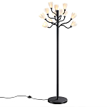 Торшер с плафонами из белых фарфоровых цветов на изогнутых ветвях Floralis варинант исполнения - 3 | Loft Concept в Уфе