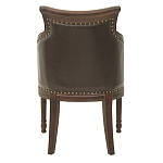 Кресло кожаное на 4-х деревянных ножках из массива березы Ethan Armchair brown варинант исполнения - 2 | Loft Concept в Уфе