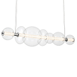 Подвесной светильник линейный с прозрачными стеклянными шарами разного диаметра Eurofase варинант исполнения - 1 | Loft Concept в Уфе