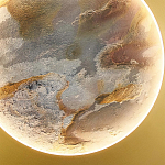 Бра в форме диска цвета латунь Brass Borders варинант исполнения - 2 | Loft Concept в Уфе