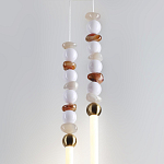 Бра с 2-мя вертикальными акриловыми светодиодными трубками и декоративными шариками PEARLS Suspension варинант исполнения - 3 | Loft Concept в Уфе