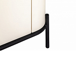 ТВ-тумба белая с чёрной столешницей с 2-мя дверками и ящиком San Marco варинант исполнения - 6 | Loft Concept в Уфе