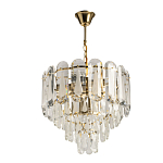 Люстра многоярусная с овальными прозрачными подвесками 36 см Harmonica варинант исполнения - 2 | Loft Concept в Уфе