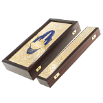 Нарды настольные из натурального камня лазурит и долерит Backgammon from Stone варинант исполнения - 15 | Loft Concept в Уфе