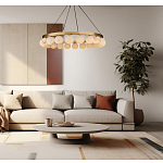 Люстра круглая с сферическими плафонами из натурального камня Phased Spheres варинант исполнения - 4 | Loft Concept в Уфе