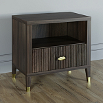 Прикроватная тумбочка с полкой Elsa Dreams Walnut  варинант исполнения - 1 | Loft Concept в Уфе