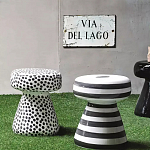 Дизайнерский журнальный стол белый в чёрный горох Gefan варинант исполнения - 2 | Loft Concept в Уфе