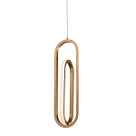 Подвесной светильник золотого цвета с двумя вытянутыми овальными рамками в форме скрепки Eurofase варинант исполнения - 1 | Loft Concept в Уфе