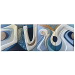 Арт-объект ручной работы Blue Abstraction из 4-х панелей варинант исполнения - 5 | Loft Concept в Уфе