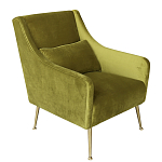 Кресло велюровое оливковое с подушкой Relaxation Soft варинант исполнения - 1 | Loft Concept в Уфе
