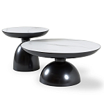 Столик журнальный круглый на черном металлическом основании Сharacter варинант исполнения - 3 | Loft Concept в Уфе