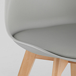 Стул с основой из пластика и мягким сиденьем Arvika Grey варинант исполнения - 6 | Loft Concept в Уфе