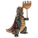 Подсвечник в виде дракона Dragon candlestick Green Gold Brown L or R варинант исполнения - 2 | Loft Concept в Уфе