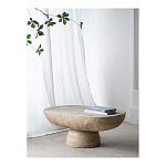 Столик кофейный кремового цвета с овальной столешницей и круглым основанием Cream Dalmen Table варинант исполнения - 10 | Loft Concept в Уфе