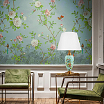 Настольная лампа голубая с изображением птиц Slip Away варинант исполнения - 5 | Loft Concept в Уфе