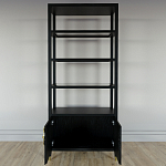 Стеллаж со стеклянными полками Elsa Dreams Black варинант исполнения - 3 | Loft Concept в Уфе