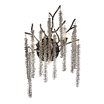 Бра на ветвистым серебрянном каркасе со стеклянными подвесами Raceme варинант исполнения - 1 | Loft Concept в Уфе