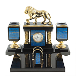 Настольный письменный набор из лазурита с декором в виде льва Golden Lion варинант исполнения - 1 | Loft Concept в Уфе
