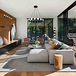 Бра с 6-ю круглыми плафонами на черном основании Maxine Light варинант исполнения - 3 | Loft Concept в Уфе