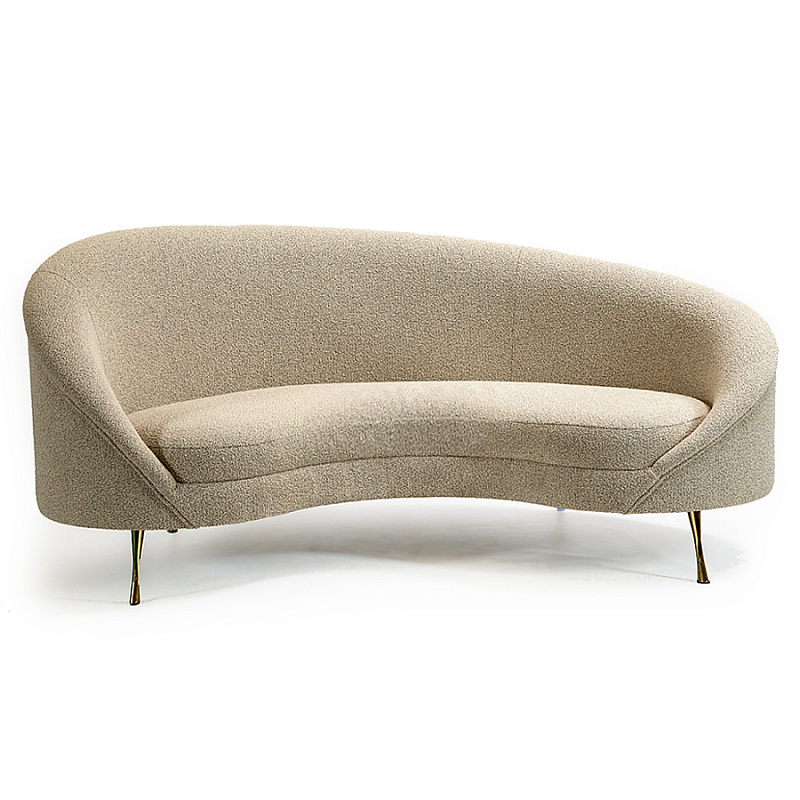 Диван двухместный Paulet Small Sofa Золотой Молочный в Уфе | Loft Concept 