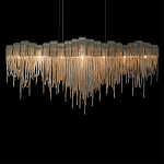 Люстра подвесная с металлическими дугами и длинными цепочками 115 см Atlantis Chain варинант исполнения - 16 | Loft Concept в Уфе