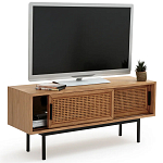 ТВ-тумба из дуба и плетеного ротанга Wicker Chasey TV Stand варинант исполнения - 5 | Loft Concept в Уфе