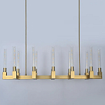 Люстра CANELLE Linear Chandelier 12 Modern Brass варинант исполнения - 2 | Loft Concept в Уфе