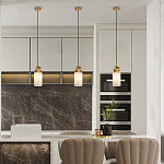 Подвесной светильник светодиодный с цилиндрическим плафоном Stone Helios варинант исполнения - 6 | Loft Concept в Уфе