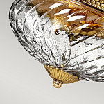 Потолочный светильник цвета латунь с прозрачным рифленым плафоном в форме чаши Hinkley варинант исполнения - 3 | Loft Concept в Уфе