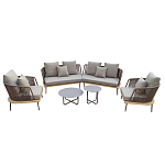 Диван садовый угловой Counter серый варинант исполнения - 3 | Loft Concept в Уфе