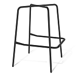 Барный стул со спинкой и подлокотниками на 4-х металлических ножках Douglas Rhombus Черный Велюр варинант исполнения - 5 | Loft Concept в Уфе