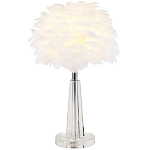 Настольная лампа с перьями Plumage White Table Lamp варинант исполнения - 1 | Loft Concept в Уфе