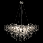 Люстра подвесная с прозрачными стеклянными подвесками в форме капель Диаметр 100 см Droplet Chandelier варинант исполнения - 13 | Loft Concept в Уфе