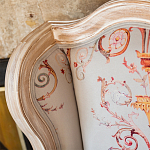 Кресло из массива бука серое с растительным орнаментом Raffael Floral Grey Armchair варинант исполнения - 6 | Loft Concept в Уфе