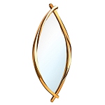 Зеркало овальное в деревянной золотистой раме Oval Gold Lines варинант исполнения - 1 | Loft Concept в Уфе