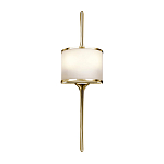 Бра вертикальное с белым полукруглым плафоном и длинным стержнем S Kichler варинант исполнения - 7 | Loft Concept в Уфе