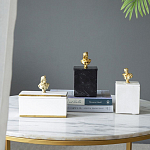 Мраморная шкатулка с бюстом из металла KELLY WEARSTLER варинант исполнения - 9 | Loft Concept в Уфе