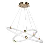 Люстра подвесная с двумя пересекающимися белыми светодиоидными кольцами Luke Lampco Tracer Lamp варинант исполнения - 2 | Loft Concept в Уфе