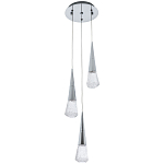 Подвесной светильник капли Acrylic Droplet Trio Chrome Hanging Lamp варинант исполнения - 2 | Loft Concept в Уфе