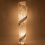 Торшер из перламутра на металлическом каркасе Indonesian Spiral 2 варинант исполнения - 4 | Loft Concept в Уфе