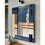 Панно из шнура Синяя геометрическая абстракция wall panel line Blue варинант исполнения - 2 | Loft Concept в Уфе