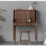 Туалетный стол деревянный с ящиком и зеркалом Moon Walnut Furniture варинант исполнения - 3 | Loft Concept в Уфе