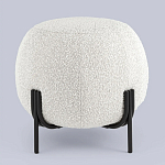 Пуф в ткани букле молочного цвета Pikelet варинант исполнения - 2 | Loft Concept в Уфе