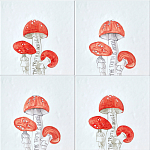 Плитка с узором Мухомор варинант исполнения - 1 | Loft Concept в Уфе