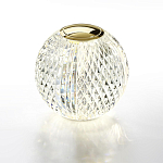 Настольная лампа с прозрачным шарообразным плафоном на цилиндрической подставке Crystal Globule варинант исполнения - 4 | Loft Concept в Уфе