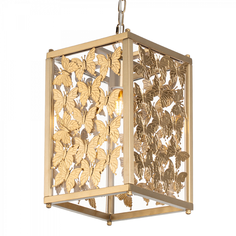 Tommy Mitchell Butterfly Pendant Light Латунь Прозрачное Стекло в Уфе | Loft Concept 